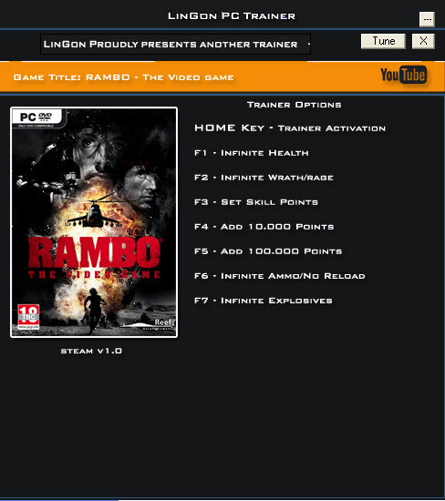 兰博第一滴血多功能修改器