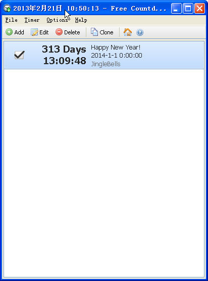 Free Countdown Timer时钟软件