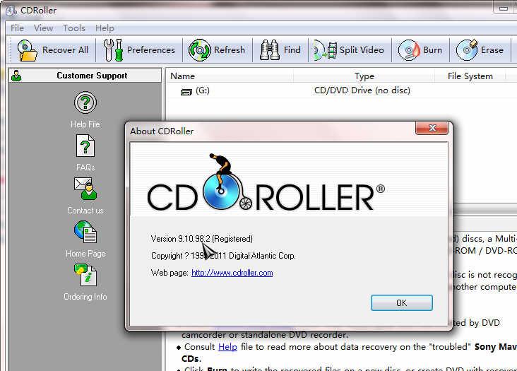 CDRoller恢复损坏光盘