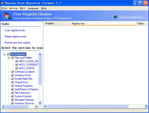 Eusing Free Registry Cleaner