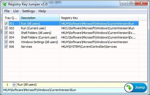 Registry Key Jumper