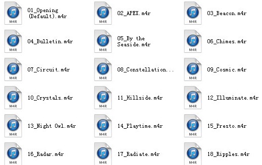 ios7自带铃声共27首打包
