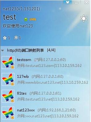 nat123端口映射工具