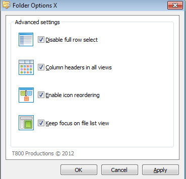 Folder Options X