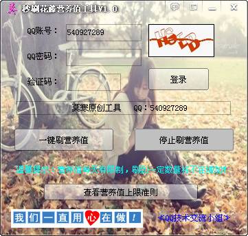 拓海予霖刷QQ空间花藤营养值工具