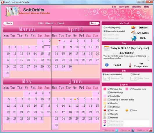 Womens Advanced Calendar
