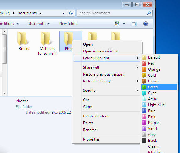 eRiverSoft FolderHighlight