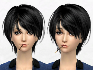 模拟人生4自然黑女性短发mod