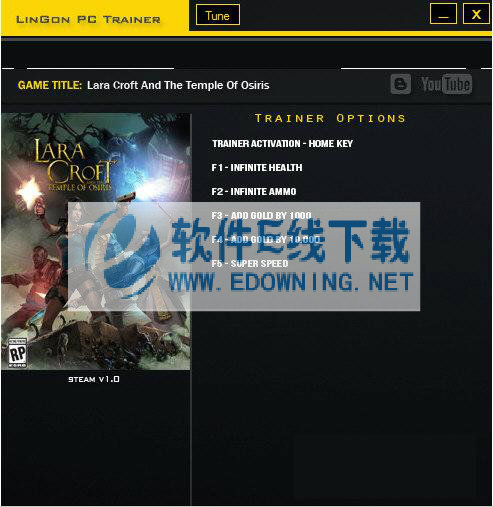 劳拉和奥西里斯神庙(无限生命)修改器