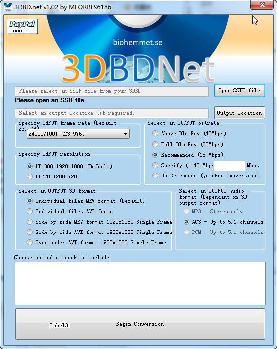 3DBDNet��Ƶת����