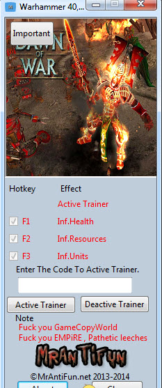 战锤40K战争黎明无限修改器