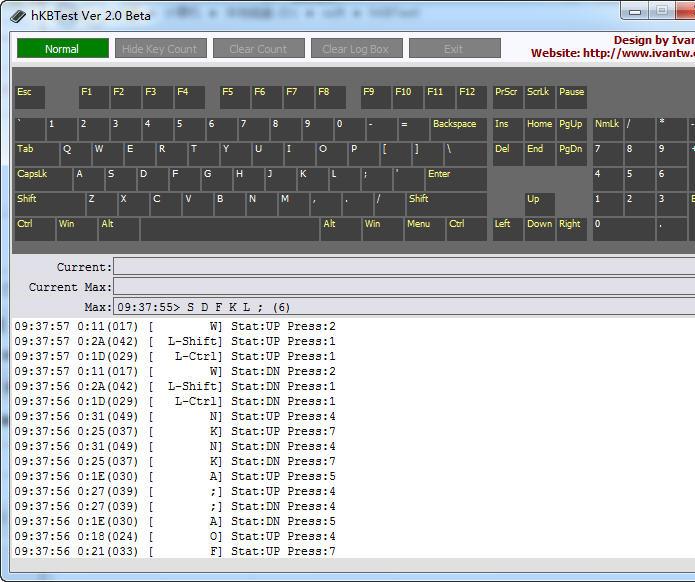 键盘测试工具(hKBTest)