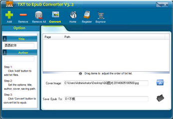 TXT to Epub Converter