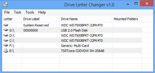 Drive Letter Changer