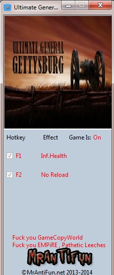 终极将军盖茨堡战役无限修改器