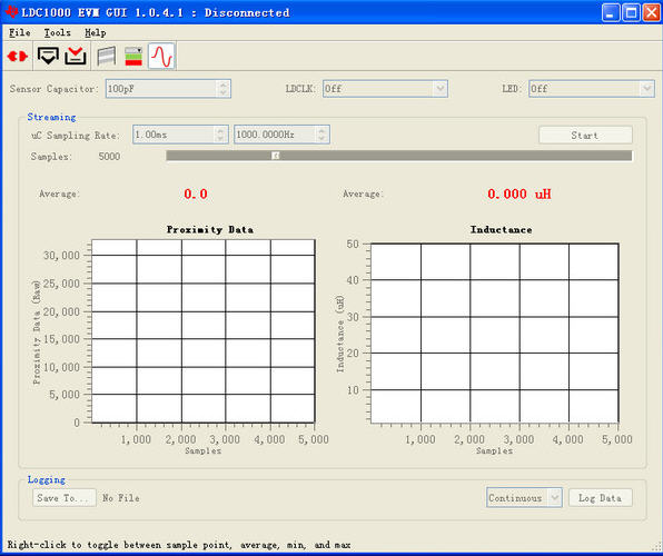 电感数字转换器LDC1000 EVM GUI