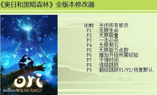 奥日和黑暗森林九项修改器