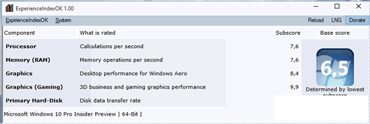 显示win10系统性能指标软件
