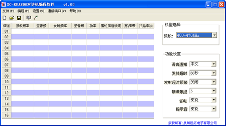 好信通T-Q5对讲机写频工具