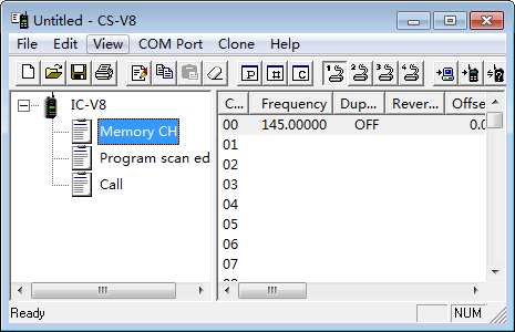 ICOM艾可慕IC-V8写频工具