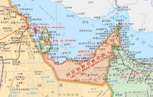 阿联酋地图全图