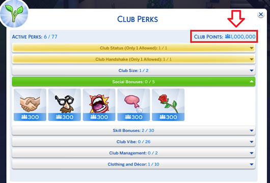 模拟人生4俱乐部点数MOD