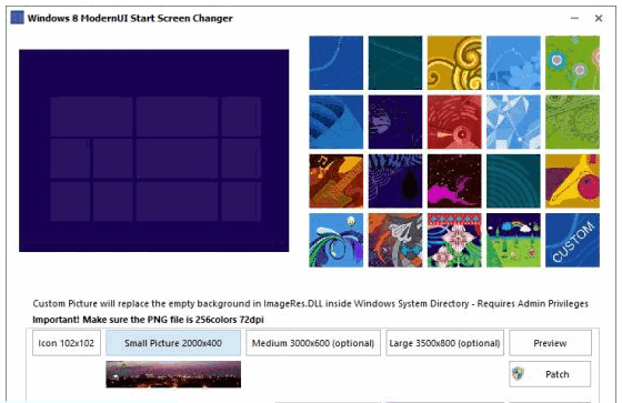 Windows 8 Start Screen Customizer