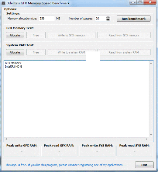 GFX Memory Speed Benchmark