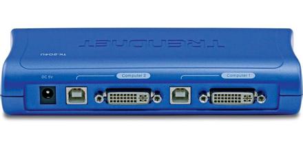 TRENDnet����TK-204UK˫�˿�DVI USB KVM�л�������