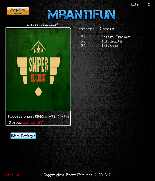 狙击手黑名单两项修改器