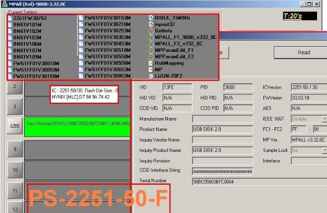 群联最新MPALL v3.32.0C量产工具支持PS2251-61主控