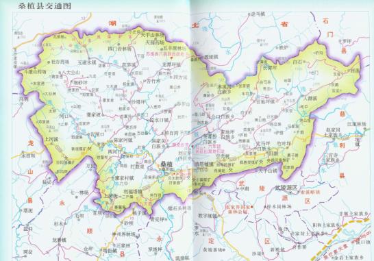 桑植县地图全图高清版