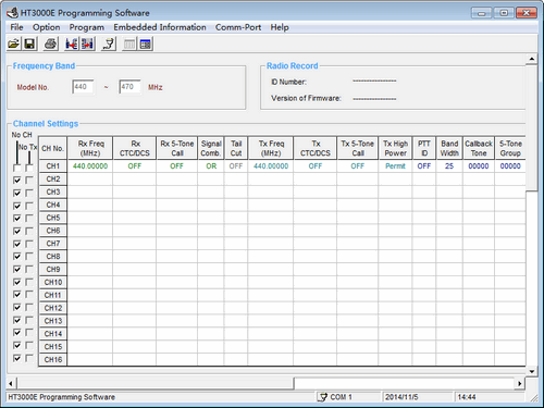 HYT TC3000对讲机写频工具