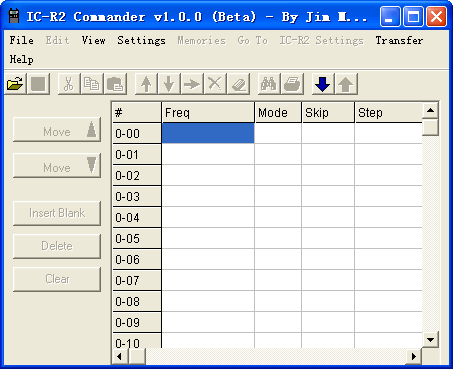 ICOM IC-R2对讲机写频工具