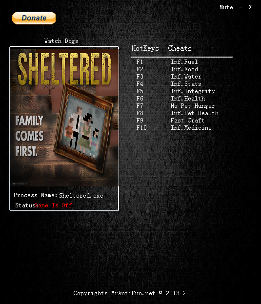 庇护所十二项修改器