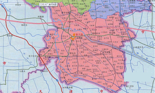 香河县地图全图