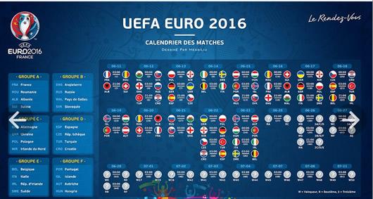 2016欧洲杯赛程高清壁纸