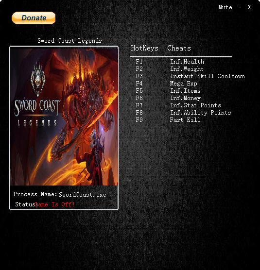 剑湾传奇正式版九项修改器