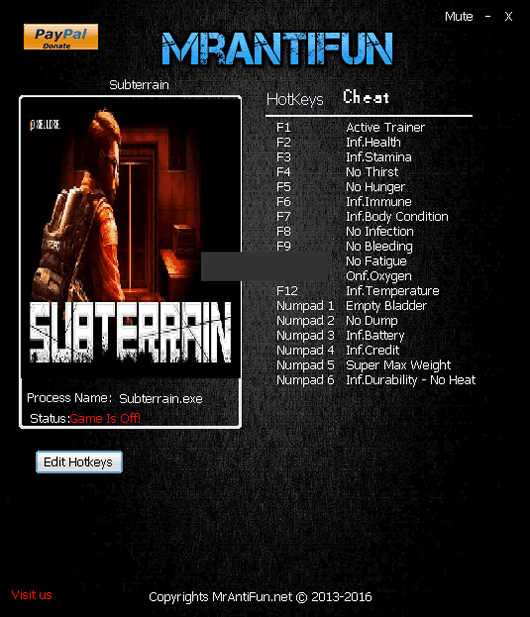 生存地带没有口渴修改器