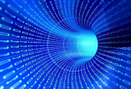 用蓝色光效数字组成的管道创意图片素材