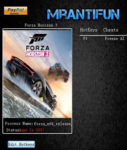 极限竞速地平线3冻结AI修改器