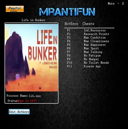 地堡生活十一项修改器