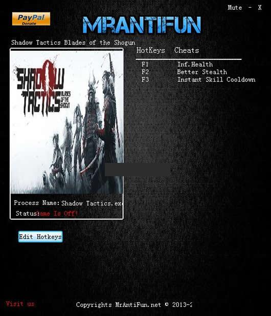 影子战术将军之刃无限生命修改器