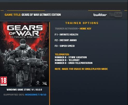 战争机器4五项修改器