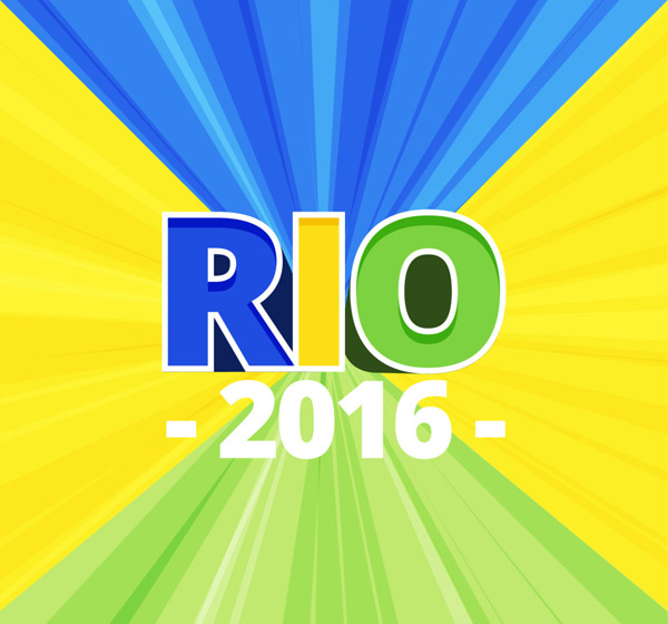 2016里约奥运放射性背景矢量素材