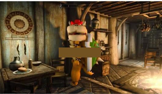 上古卷轴5重制版超级玛丽喷火龙随从MOD