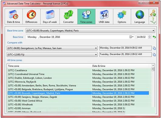 Advanced Date Time Calculator
