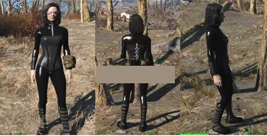 辐射4性感紧身皮衣套装MOD