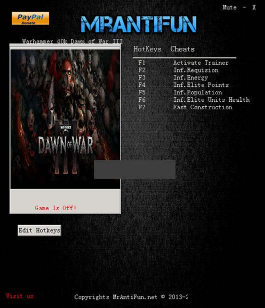 战锤40K战争黎明3六项修改器