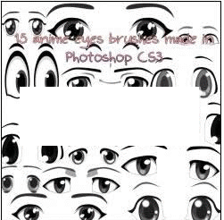 可爱的卡通眼睛笔刷